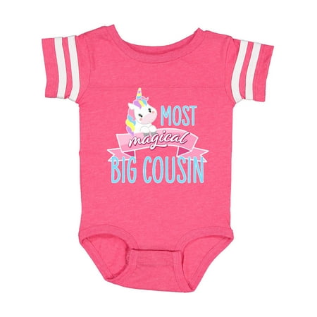 

Inktastic Most Magical Big Cousin- cute unicorn Gift Baby Girl Bodysuit