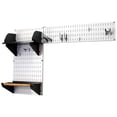 thumbnail image 4 of Wall Control Standard Laundry Room Closet Wall Organizer System – White Wall Organizer Panels with Black Hooks and Accessories, 4 of 4