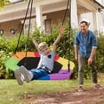 thumbnail image 3 of Gymax Portable Hexagon Tree Swing Kids Play Set 37'' w/ Adjustable Height Colorful, 3 of 10