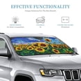 thumbnail image 3 of Kdxio Landscape With Sunflowers Print Windshield Sun Shade, Foldable Sun Blocker for Car,Truck,SUV Automotive Interior Sun Protection,Reflective Shade for Front Windshield(Small), 3 of 7
