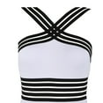 thumbnail image 4 of Womens Tummy Control Front Crossover One Piece Swimsuit - Hollow Monokini Bathing Suit, 4 of 8