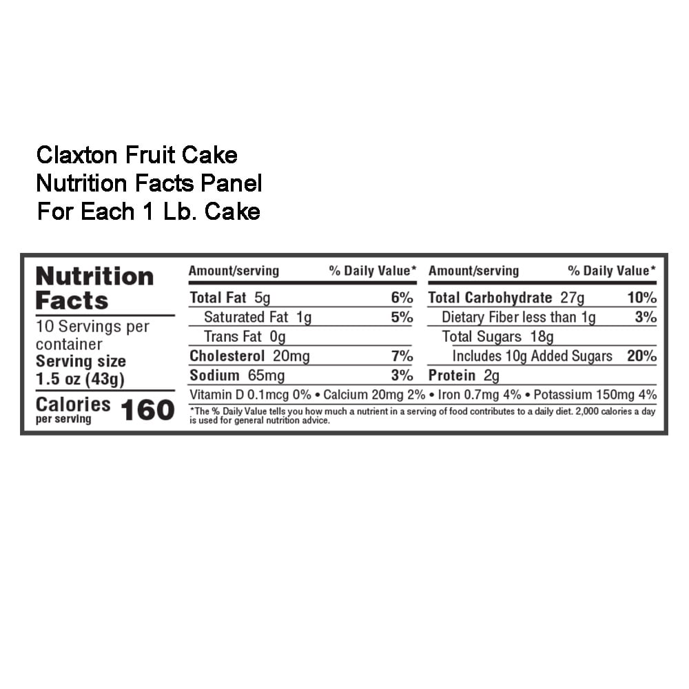 Amazon.com: FRUIT CAKE Boxed 2 lb Dark Recipe Claxton Fruitcake : Grocery &  Gourmet Food