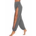 thumbnail image 2 of Pantalones Harén con Abertura Alta para Mujer, Pantalones Harén Hippies. Gris L, 2 of 7