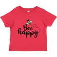 thumbnail image 3 of Inktastic Bee Happy Bumble Bee Boys or Girls Toddler T-Shirt, 3 of 5