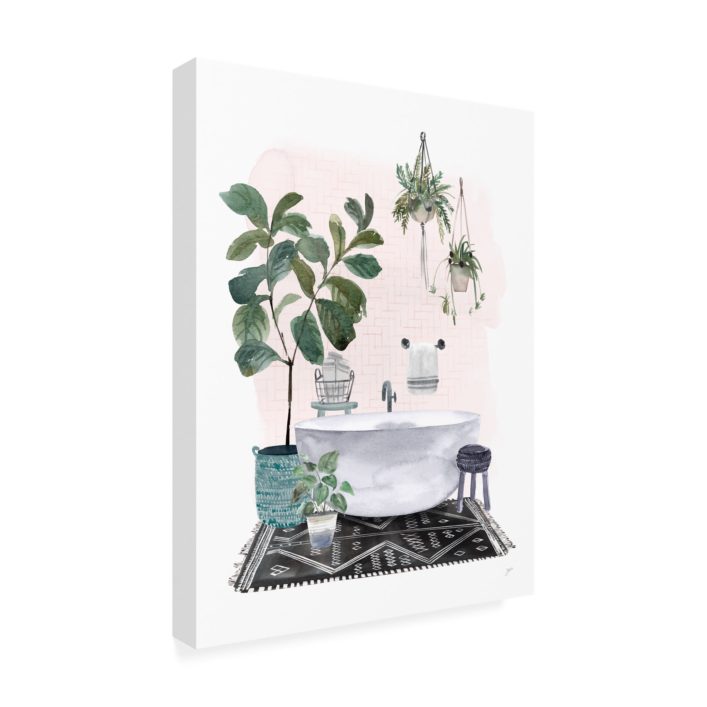 Karyn Panganiban 'Courtyard Bath No Cat' Canvas Art