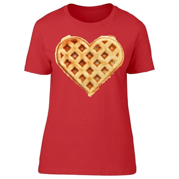 Heart Shaped Waffles T-Shirt Women -Image by Shutterstock, Female x-Large
