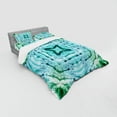 thumbnail image 3 of Ambesonne Blue Bedding Set 3 Pcs, Abstract Teal, Twin, Teal and Blue, 3 of 3