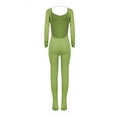 thumbnail image 3 of Aayomet Workout Jumpsuits For Women Women Fashion Yoga Jumpsuits Workout Ribbed Long Sleeve Sport Jumpsuits Backless,A X-S, 3 of 5