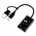thumbnail image 1 of External Sound Card USB2.0 Type C Stereo Microphone Adapter Professional Converter for Laptop Headset, 1 of 8