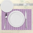 thumbnail image 3 of Ambesonne Nostalgic Place Mats Set of 4, Fashion Polka Dots, Standard Size, Plum Lilac, 3 of 6