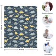 thumbnail image 4 of DarkBlue Cartoon Dinosaurs Stars Pattern Blanket,Comfortable Soft Flannel Throw Blanket,All Season,Warm Lightweight Blankets for Sofa Bed Couch Living Room Chair,30"x40", 4 of 4