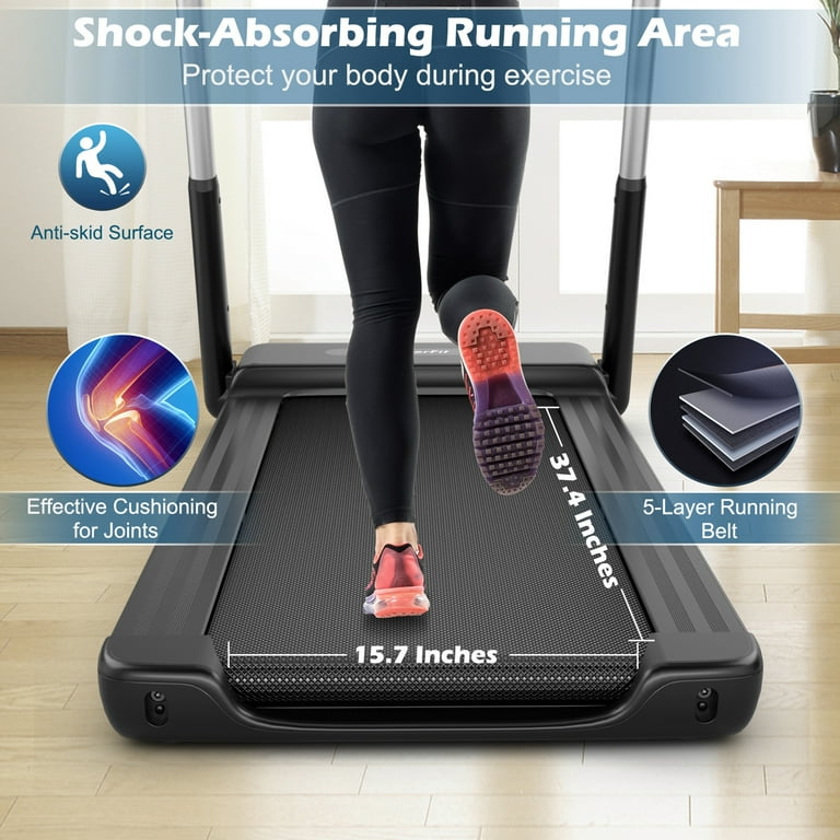 Costway 2.25HP Folding LED Treadmill, Electric Running Walking