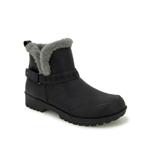 JBU BY JAMBU Womens Black Cushioned Finland Round Toe Block Heel Booties 6.5 M