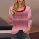 thumbnail image 4 of Blusas para las Mujeres Casual 3/4 Manga Impresa Camiseta Superior, Blusa Ligera para Diario, Fecha, Compras Y Primavera Otoño Desgaste, 4 of 5