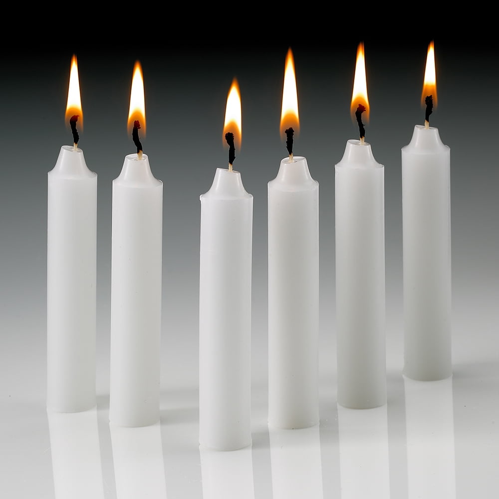 White Taper Candles 4.1/2 Inch Tall Set Of 72 Burn 4 Hours - Walmart