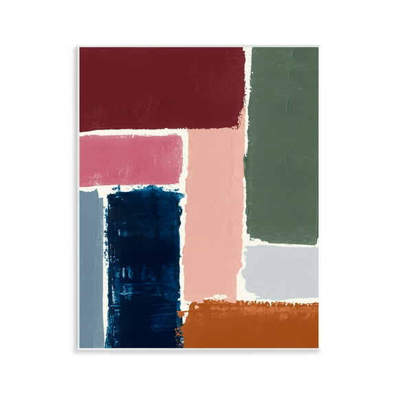 Stupell Industries Rectangular Shapes Pattern Abstract Painting Unframed Art Print Wall Art, 11 x 14