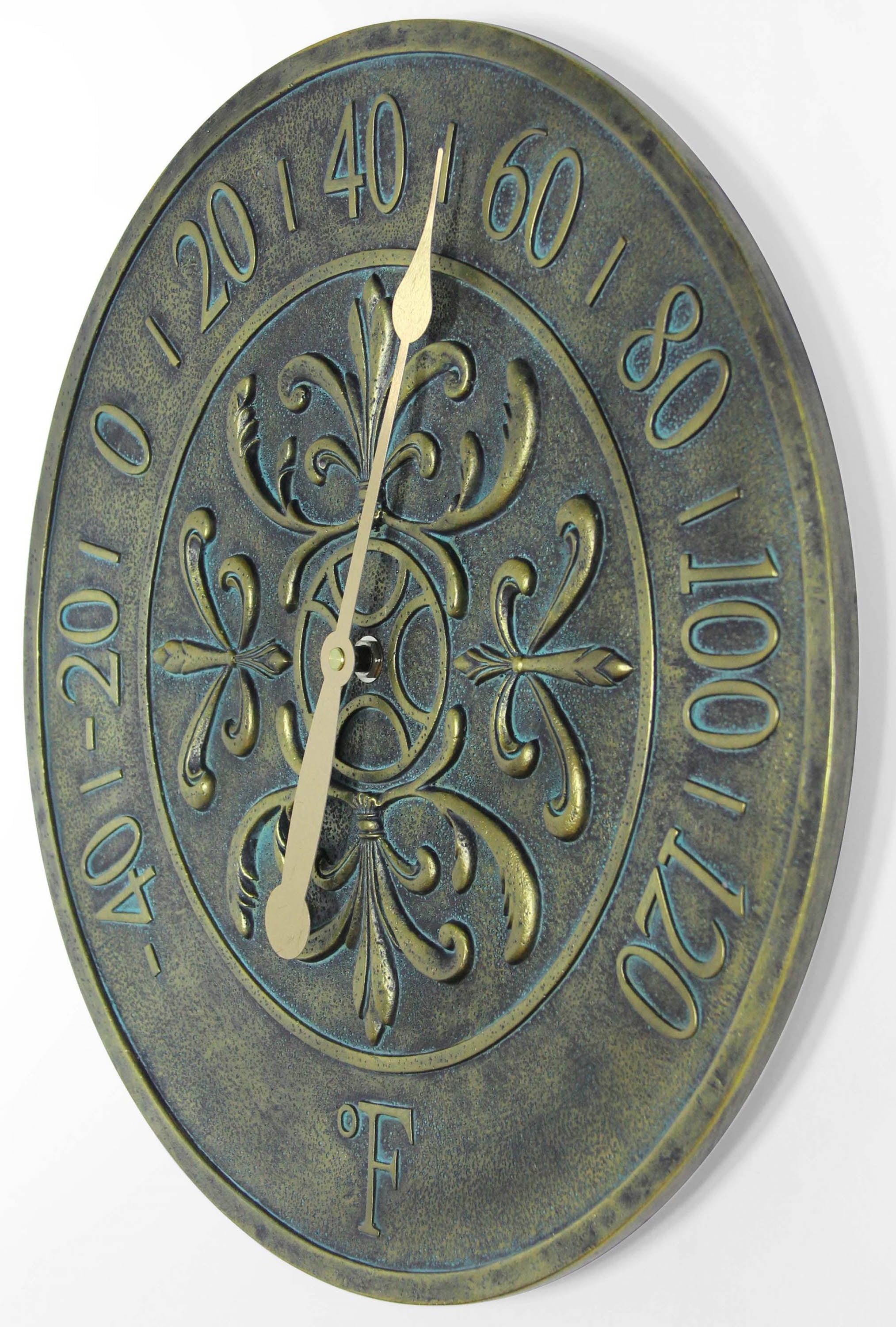Infinity Instruments Blanc Fleur Aged Bronze Outdoor Thermometer