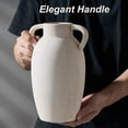 thumbnail image 5 of Ceramic Vase, 5.8 Inch Terracotta Vase with Handles, Decorative Vase, Rustic Vase for Home Decor, Farmhouse, Living Room, Table - Gray, Set of 1, 5 of 14