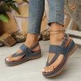 thumbnail image 5 of Willtoo Women's Wedge Sandals Adjustable Buckle Open Toe Slingback Shoes Summer Comfortable Walking Orthopedic Sandals, 5 of 6