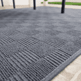 thumbnail image 4 of Koeckritz Rugs Shadow Checkerboard ECO-Friendly DuraKnit Indoor/Outdoor Area Rug, 5'x5', 4 of 5