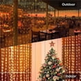 thumbnail image 5 of 6M/3M Solar LED Curtain Lights 8 Lighting Modes Outdoor String Lights Wedding Party Gazebo Garden Decoration Christmas Lighting (Multicolor,Solar-6Mx3M-600LEDs), 5 of 7