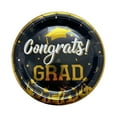 thumbnail image 2 of 50-Count Graduation 9-Inch Paper Plates, Disposable Party Dinnerware for Graduation Celebrations E#050 black, 2 of 6