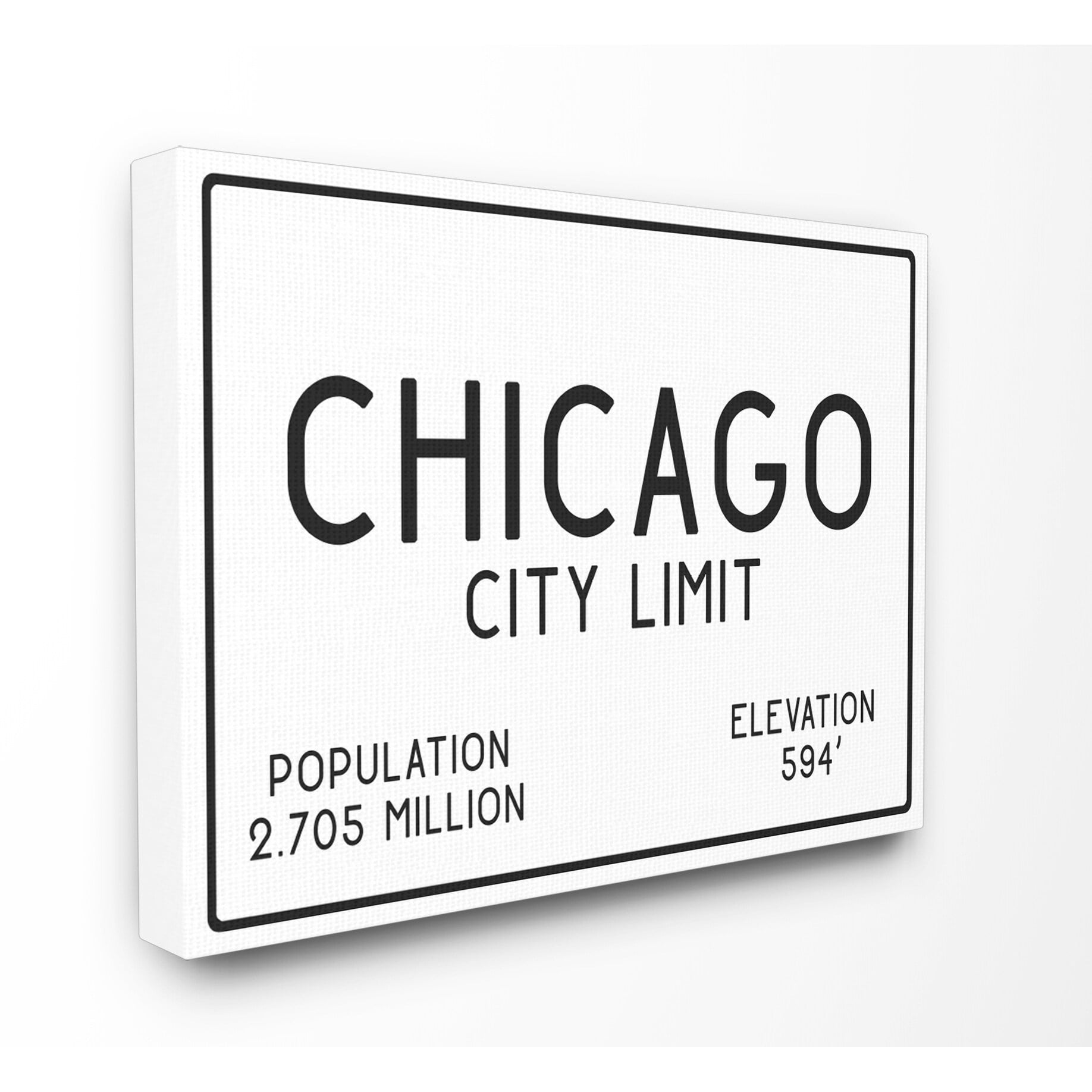 The Stupell Home Decor Collection Chicago City Limit Canvas Wall Art