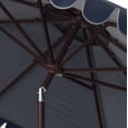 thumbnail image 3 of SAFAVIEH Outdoor Collection Venice 9-Foot Round Double Top Umbrella Navy/White, 3 of 6