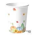 thumbnail image 2 of Gallickan 10pc 3.23 Inch Thanksgiving Paper Cups, Maple Leaf and Pumpkin Design, Disposable Fall Party Drinkware, Sturdy Spill Resistant, for Hot and Cold Beverages, 2 of 6