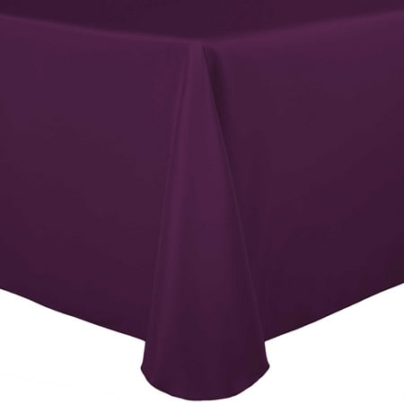 - Ultimate Textile 54 x 96-Inch Oval Polyester Linen Tablecloth