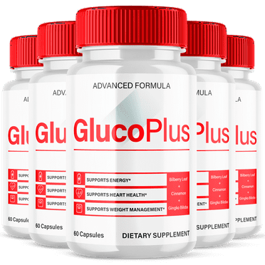 GlucoPlus Advanced Formula Pills All Natural Glyco Support Formula Gluco Plus 300 Capsules