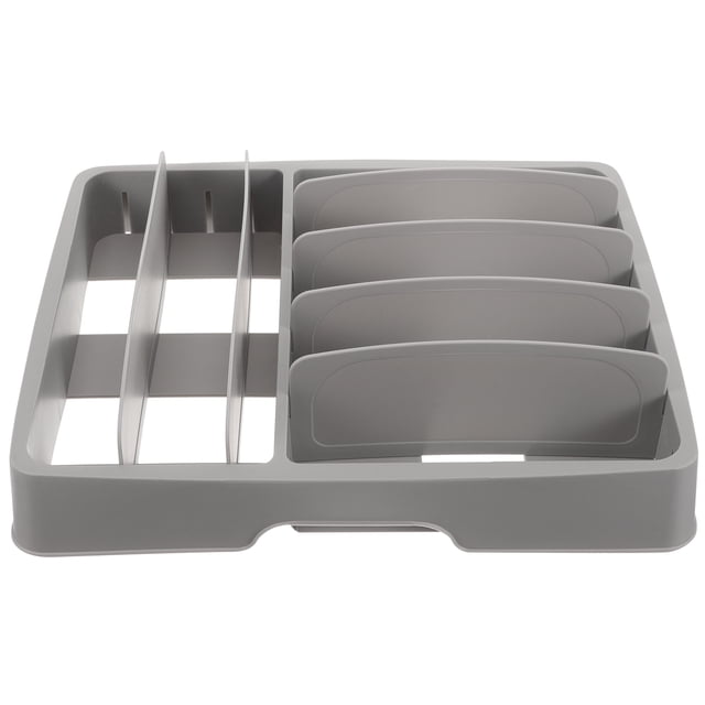 Organizador de cubiertos con múltiples rejillas, soporte para palillos, cucharas y utensilios de cocina