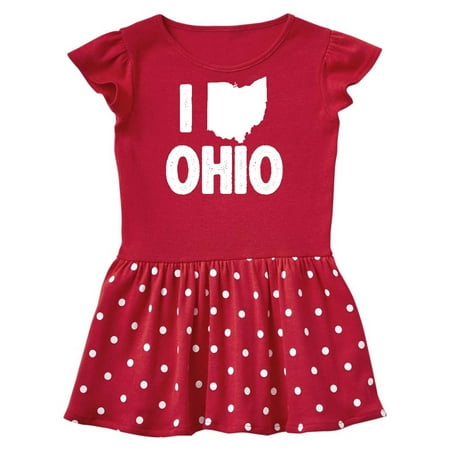 Ohio Uniform - I Love Ohio with State Silhouette Toddler Dress