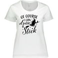 thumbnail image 3 of Inktastic Of Course I Can Drive a Stick with Witch Women's Plus Size T-Shirt, 3 of 5