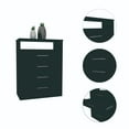 thumbnail image 5 of Modern Black Four Drawer Dresser with Hutch, 5 of 5