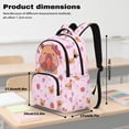 thumbnail image 7 of Xoenoiee Capybara Bow Strawberry Heart Print Backpack Daypack for Girls, Large Capacity 17 Inch School Bag Lightweight Portable Knapsack Shoulder Bookbag Rucksack Satchel for Student, 7 of 7