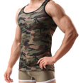 thumbnail image 2 of Camiseta interior sin mangas de camuflaje para hombre Fitness Sport Tank Stretch Slim Fit Top _ad, 2 of 5