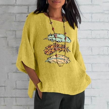 Aayomet Plus Size Tops For Women Women s Long Sleeve Waffle Knit Stretch Cotton Thermal Underwear Shirt Yellow L