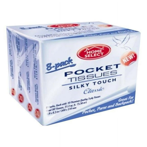 Delta Brands 4021-24 PEC 2Ply Pocket Tissue 8 Pack - Pack of 192