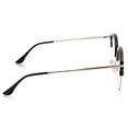 thumbnail image 5 of grinderPUNCH Womens Trendy Round Cat Eye Metal Clear Black Glasses, 5 of 5
