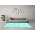 thumbnail image 3 of Ahgly Company Indoor Rectangle Abstract Light Blue Modern Area Rugs, 5' x 8', 3 of 4