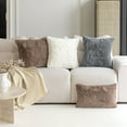 thumbnail image 7 of AUQ Decorative Throw Pillow,18x18" Plush Jacquard Accent Pillow for Sofa & Living Room,Brown, 7 of 7