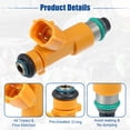 thumbnail image 3 of 6pcs Car Fuel Injector Nozzle Replacement for Nissan 370Z 2009-2020 for Infiniti EX37 FX37 2013 Orange, 3 of 6