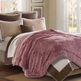 thumbnail image 3 of Chanasya Super Soft Shaggy Longfur Throw Blanket | Snuggly Fuzzy Faux Fur Lightweight Warm Elegant Cozy Plush Sherpa Microfiber Blanket | For Couch Bed Chair Photo Props - 50 "x 65" - Powder Pink, 3 of 9