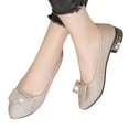 thumbnail image 4 of adviicd And Flats Shoes for Women Casual Ladies Fashion Solid Flat Point Women's Butterfly-knot Toe shoes Low Heel Pumps, 4 of 5
