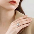 thumbnail image 2 of Anillo de ansiedad con diseño de girasol para mujer, anillo giratorio abierto y ajustable, joyería para mujeres y niñas., 2 of 4