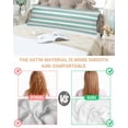 thumbnail image 3 of Aqua Grey Stripe Pillow Cases Body Size, Smooth Satin Pillowcase for Hair and Skin, Minimalist Farmhouse Striped Decorative Cooling Bed Pillow Covers with Zipper, 20x54 Inches, 3 of 5
