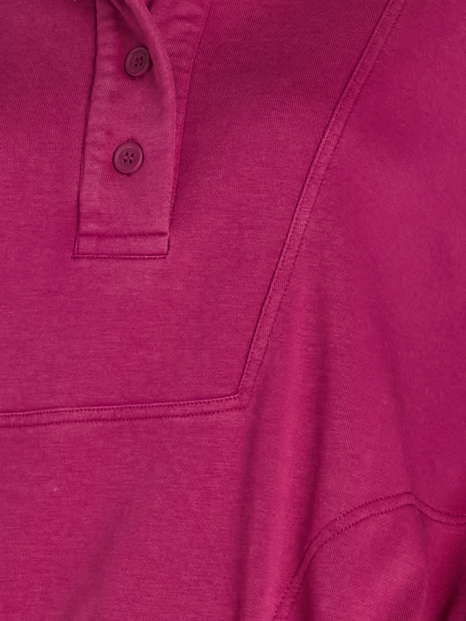 Time and Tru Women's Mock Neck Sweatshirt with Button Placket, Sizes XS-XXXL