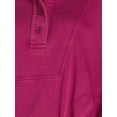 thumbnail image 4 of Time and Tru Women's Mock Neck Sweatshirt with Button Placket, Sizes XS-XXXL, 4 of 5