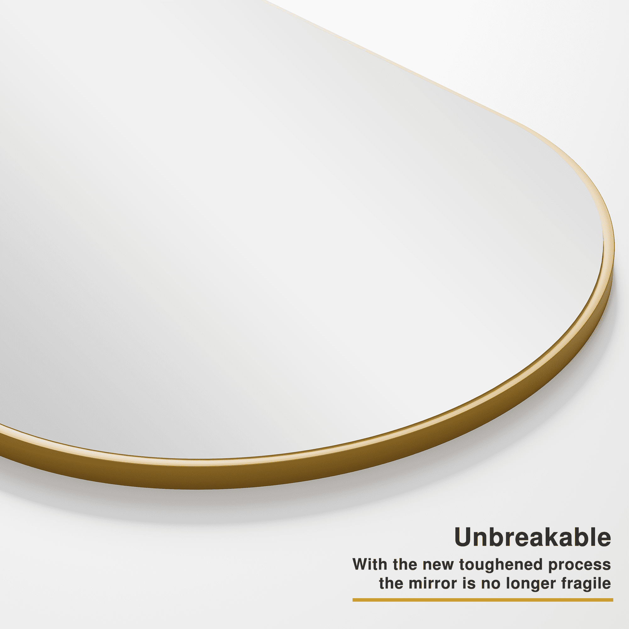 MAYEERTY Arched Wood Full Length Mirror Oversized Floor Mirror Accent Wall Mirror,Gold